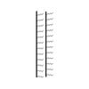 Two Bottle Deep Wall Mounted Wine Rack - 24 Bottles