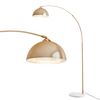 Artiss Modern Arched Floor Lamp Gold Brass Standing Heavy-Duty Marble Base for Living Room Bedroom
