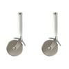 2PK KitchenAid Stainless Steel Pizza Wheel Slicer - White