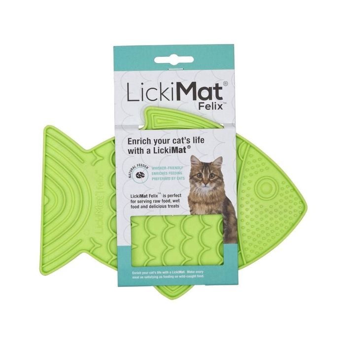 Lickimat Felix Slow Feeder Cat Bowl Orange