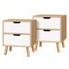 ALFORDSON 2x Bedside Table White