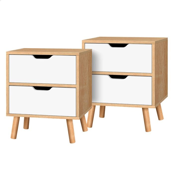 ALFORDSON 2x Bedside Table White