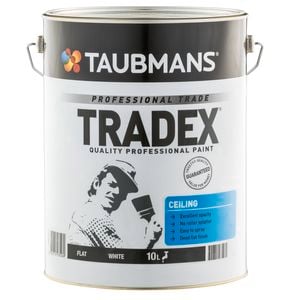 Taubmans 10L Tradex White Flat Interior Ceiling Paint