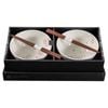 Omotenashi Hanashidare Set of 2 Donburi Bowls & Chopsticks