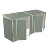 Build-a-Shed 1.2 x 4.5 x 2.0m Green Skillion Double Hinged Side Door Shed