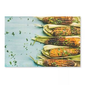 Lat-Lay of Grilled Corn  Print 100% Australian Made 50 x 40cm  (Acrylic)