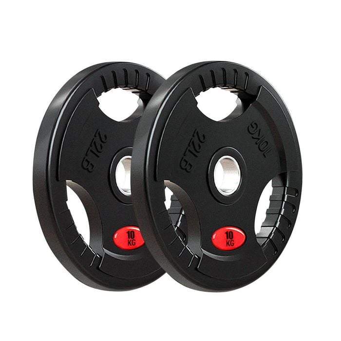 Fitnesslab 2x10kgrubber Olympic Weight Plate Lifting Bumper Fitness Gym Crossfit