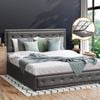 Oikiture Bed Frame Gas Lift Base Grey-Double