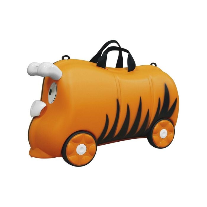 Lenoxx Kids 18l Travel Cabin Luggage W/ Trolley Ride On Wheel Suitcase (orange)