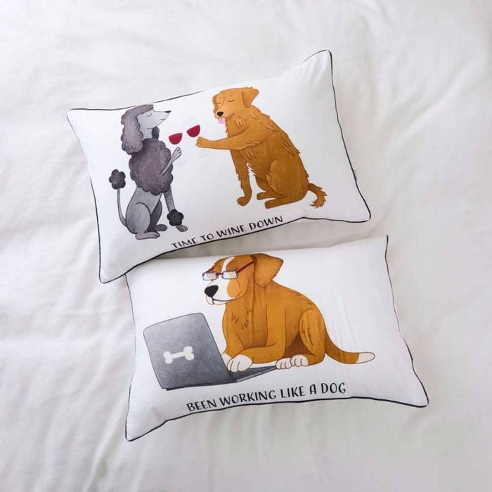 Adorn Living Novelty Pillowcase Perfect Pair - Silly Dogs