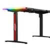 Ufurniture Electric Standing Gaming Desk with LED Lights Black 140cm