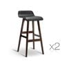 Artiss 2x Bar Stools Wooden Stool Black