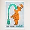 Galrie Perrier Pschitt Vintage French Advertising Poster-Classic Mineral Water Art Print, White Frame, A3 30x 42cm (12 x 16inch)