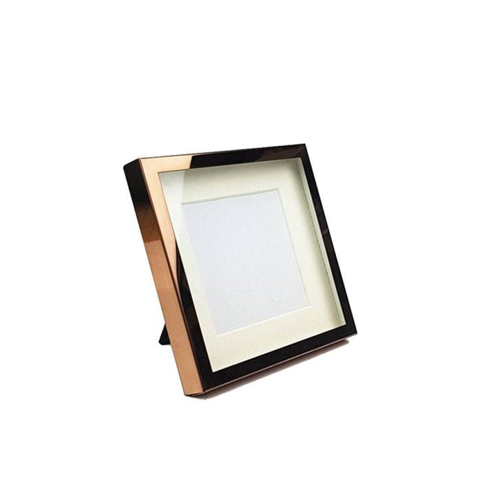 Classica Rose Gold Square Picture Frame Glass & Steel Home Decoration 13x13cm