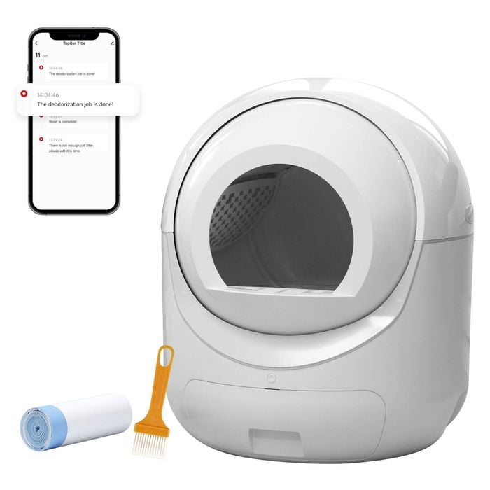Advwin Automatic Cat Litter Box Self Cleaning  WiFi APP Control