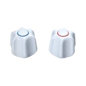 Shaw & Mason White PVC Star Style Handles - Pair