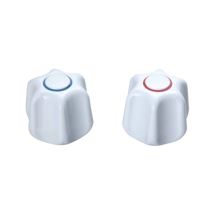 Shaw & Mason White PVC Star Style Handles - Pair