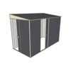Build-a-Shed 1.5 x 3 x 2m Sliding Door Tunnel Shed with Side Door - Grey