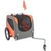 VEVOR Dog Bike Trailer Orange/Gray with Quick Release Wheels for Universal Bicycle Coupler