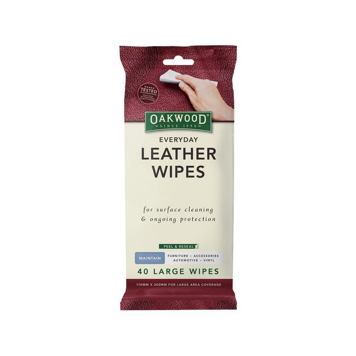 Oakwood Leather Wet Wipes - 40 Pack
