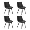 Oikiture Set Of 4 Dining Chairs Kitchen Accent Chairs Upholstered Pu Leather