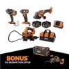 AEG 18V 5.0Ah 4 Piece FUSION Brushless Heavy Machinery Kit