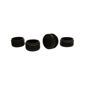Surface Gard 32mm Black Round Plastic Internal Chair Tip - 4 Pack
