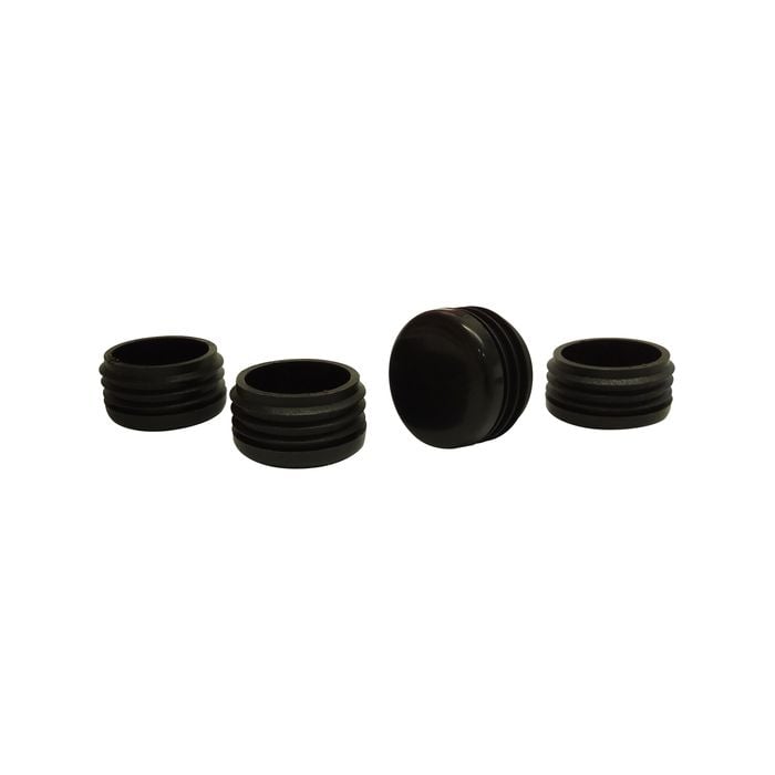 Surface Gard 32mm Black Round Plastic Internal Chair Tip - 4 Pack