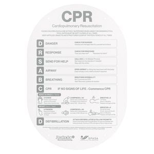 ProtectorAl 387 x 565mm Pal Silver Oval CPR Chart