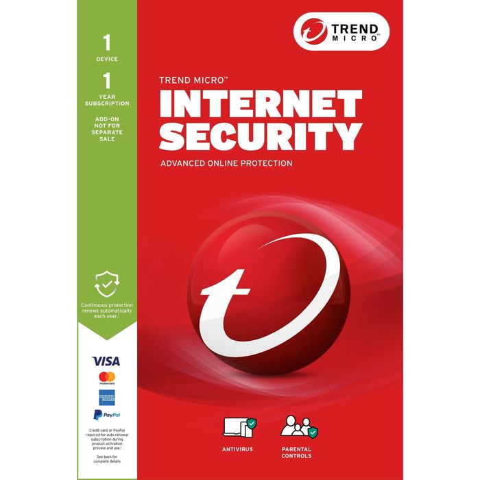 Trend Micro Internet Security Add-on - 1 Year, 1 Device License