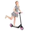 Advwin Folding Kids Kick Scooter w/ Big Wheel & Adjustable Height Pink