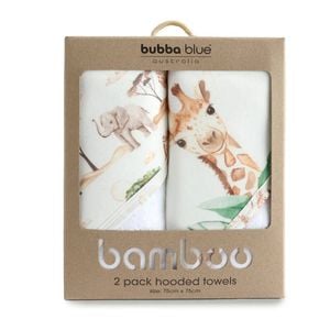 2pc Bubba Blue Bamboo Adventure Hooded Baby Towel 75x75cm