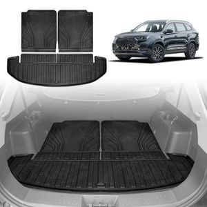 3 Pcs Boot Liners For Chery Tiggo 8 Pro Max 2024-onwards All Weather Heavy Duty Cargo Trunk Cover Mats Luggage Tray