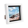 Nicola Spring 6" x 6" White 3D Box Photo Frame - 4" x 4" Mount
