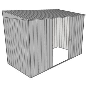 Build-a-Shed 3.0 x 1.5 x 2.0m Double Sliding Door Skillion Shed - Zinc