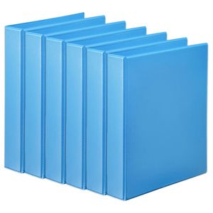 6x Marbig Clearview 2 D-ring 25mm A4 Insert Binder File Paper Organiser Marine