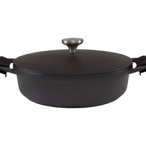 Maxwell And Williams Cast Lite Non Stick Shallow Casserole 28cm 4l Black