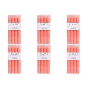 6x 4pc LVD Dinner Candles Peach Decorative Tableware/Serveware