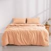 Dreamaker Superfine Washed Microfibre Quilt Cover Set Peach King Bed