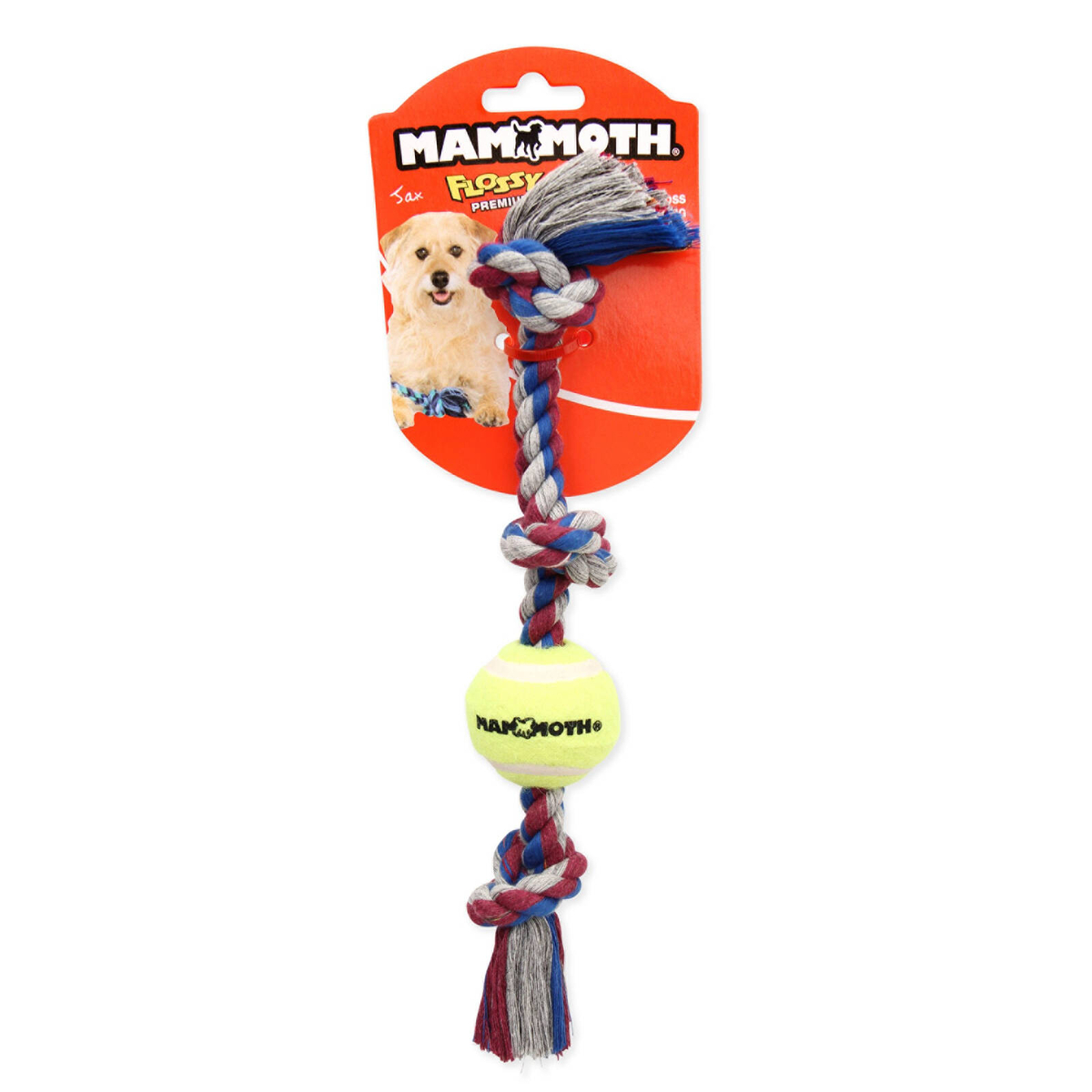 Mammoth 28cm 3 Knot Mini Ball Rope Dog Toy - Bunnings Australia