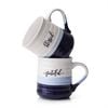DOWAN 18 oz Coffee Mugs, Large Mugs with Word Blessed Grateful Set of 2