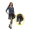 Harry Potter Hufflepuff Skirt with Yellow Black Panels and Badge, ADULT