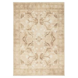 Loopsie-220cm X 150cm-rosas Beige And Ivory Vintage Floral Washable Rug
