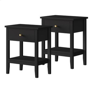 ALFORDSON 2x Bedside Tables Hamptons