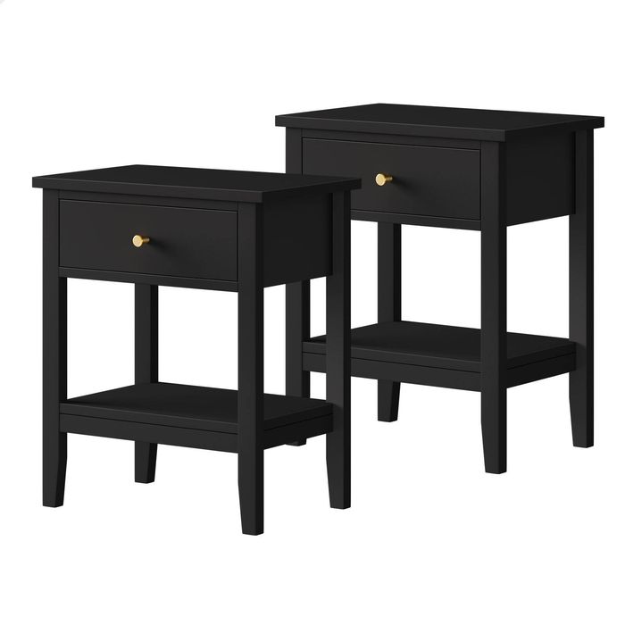 ALFORDSON 2x Bedside Tables Hamptons