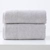 2pc Renee Taylor Aireys 650GSM Zero Twist Bath Sheet Vapour