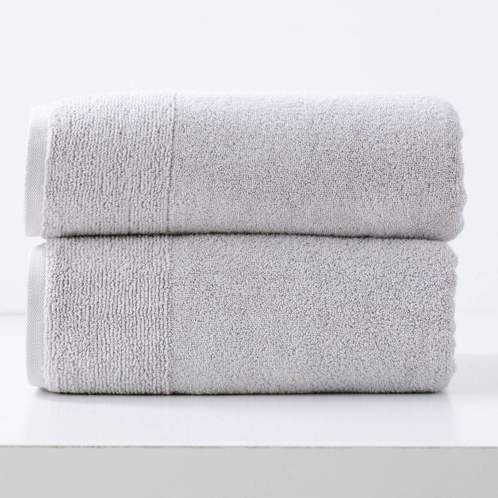 2pc Renee Taylor Aireys 650GSM Zero Twist Bath Sheet Vapour