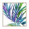 Artey | Colorful Leaves I - Framed Canvas - Natural Frame - 50 x 50cm