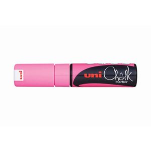Uni Chisel Tip Chalk Marker 8.0mm (Fluoro Pink)