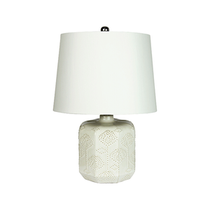 Oriel Lighting Bikki Complete Table Lamp - Antique White 36cm